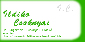 ildiko csoknyai business card